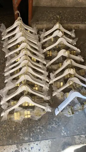 2 in One White Hangers With Clips