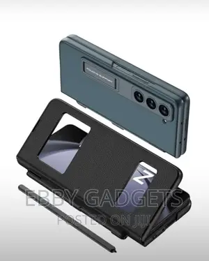 For Samsung Galaxy Z Fold 5 5G Phone Leather Case With S Pen