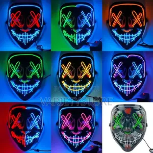 Halloween Neon Led Purge Glowing Party Mask