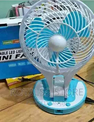 Rechargeable Portable Fan With LED Lights