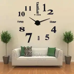 3D DIY Wall CLOCK Number + Word Mix - Swipe for More Designs