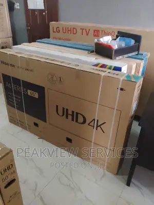 New (65 Inches) UHD Hisense Smart Tv With 1 Year Warranty