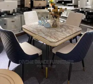 Marble Top Dinning Table With 4 Chairs