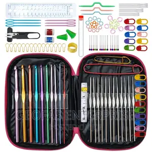 Crochet Hook Set Knitting Needles Sewing Kit+Storage Bag