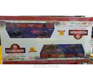 Rashnik 2 Burner Table Top Glass Gas Stove