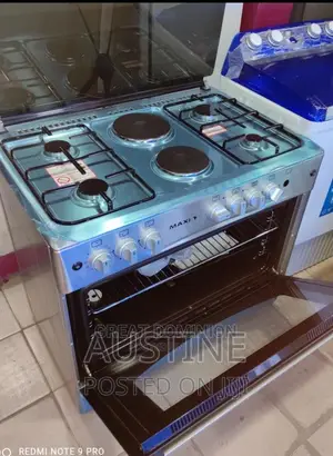 Brand New Maxi(60×90)4+2>>INOX>Standing Gas Cooker>Oven Gril