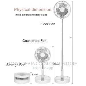 Lontor Rechargeable Adjustable Table or Floor Fan 7 Inches