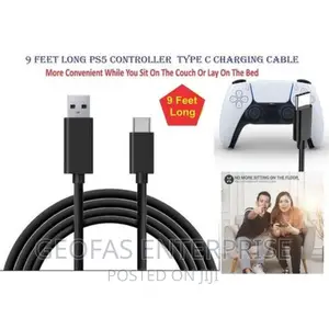 9ft Long PS5 Controller Charging Type C Charging Cable