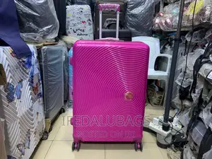 Big Size Pink Quality Plastic Travel Luggage