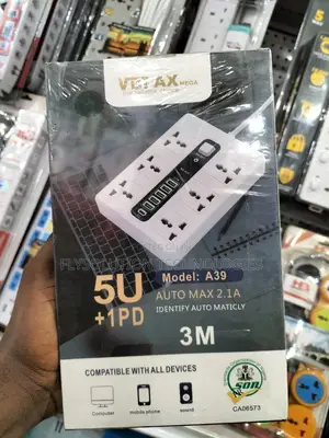 Extension With 6 Ways Ac Sockets + 5 Usb Ports
