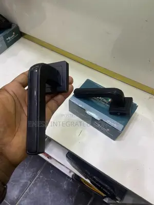 Black Coated Square Door Lock Set