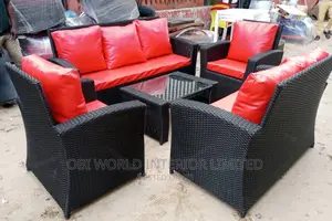 Basket Rattan Chair Set by 7 Outdoor
