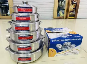 6 PCS Polished Aluminum Pot