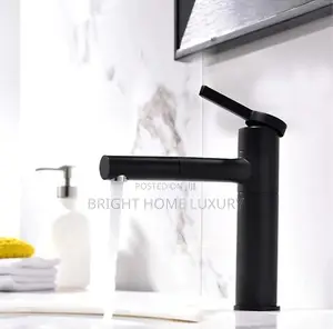 360 Rotation Spout Bathroom Basin Mixer Tap (Black)