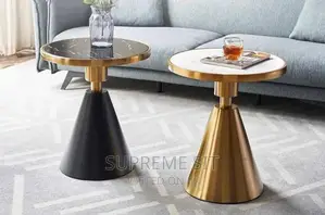 Gold Plated Marble Side Tool Table