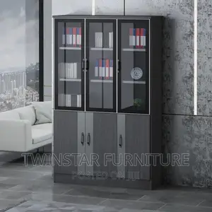 Modern 3 and 2 Doors Wooden Office Bookshelve