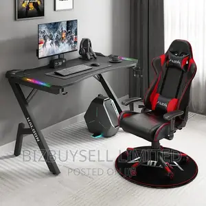 Gaming Table And Chair With Footrest