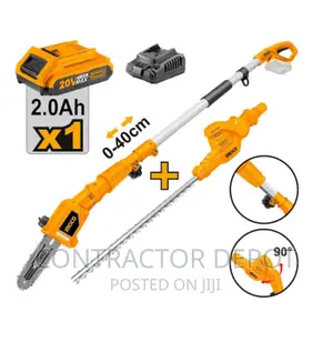 Lithium-Lon Cordless Pole Saw With Pole Hedge Trimmer 20V