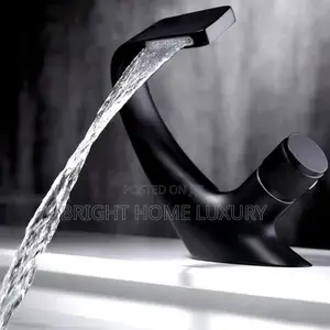 Black Fancy Waterfall Basin Mixer Tap