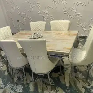 High Quality Marble Dining Table By6 Six With Draft Chairs.