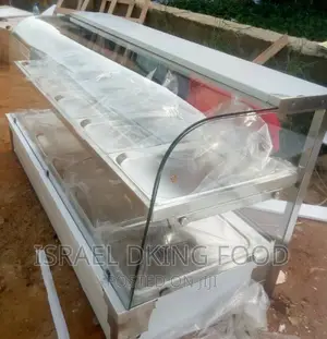 5-plates Food Warmer With Layers And Curved Glass Edges