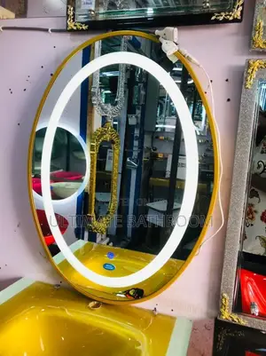 Gold Frame Egg Shape Mirror