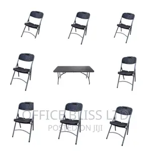 Outdoor 6ft by 8 Seater Strong Plastic Table -BLACK