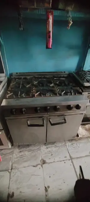 6 Burner Industrial Gas Cooker With Oven