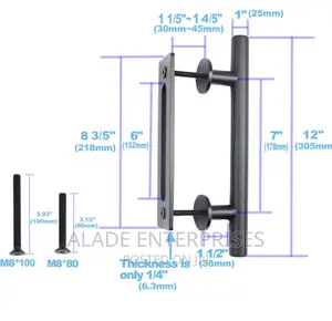 Heavy Duty Pull and Flush Wood Handle Set