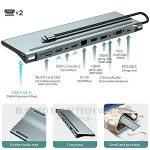 12 in 1 Usb Type C Hub Adapter Laptop Docking Station,Mst Du