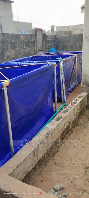 Mobile Tarpaulin Fish Pond Construction