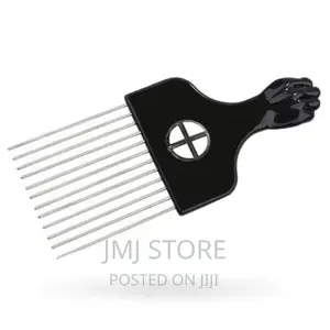 Professional Afro Hair Comb - Black