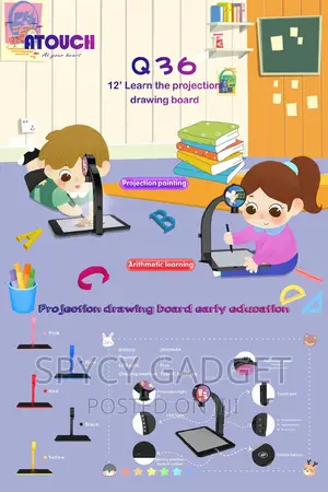 12' Kids Projection Drawing Board Q36