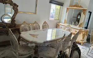New Modern Luxury Royal 8 Seaters Dining Table Set