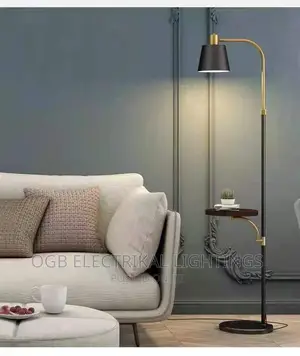 Living Room Floor Lamp With Shelf Sofa Side Table