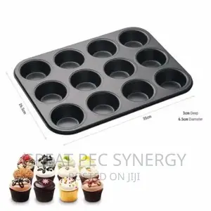 Non Stick Cupcake Baking Trays - 12 Cups