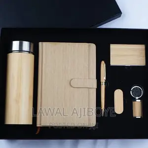 2024 New Business Wood Notebook Gift Box Set High End Bamboo