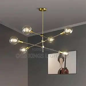 Modern LED Chandelier Decoration Luminaires Long Pole Design