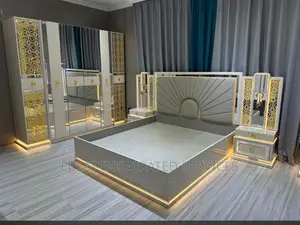 Bed Frame With Drawers and Mirrors