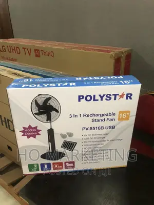 Brand New Polystar 3 in 1 Rechargeable 16" Standing Fan