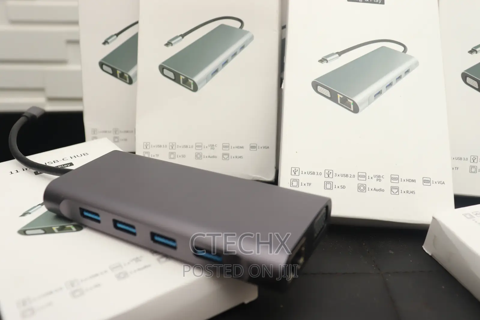 11 in 1 Usb-C Hub Portable Multi-Port Adapter
