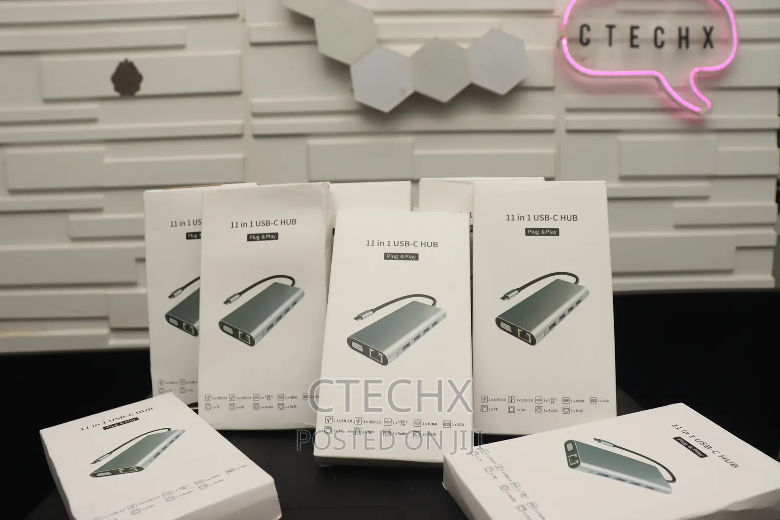 11 in 1 Usb-C Hub Portable Multi-Port Adapter