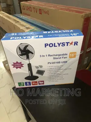 Polystar Pv-8516b 16" Rechargeable Standing Fan