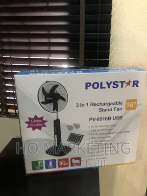 Polystar Brand New Rechargeable Standing Fan 16 Inches 1