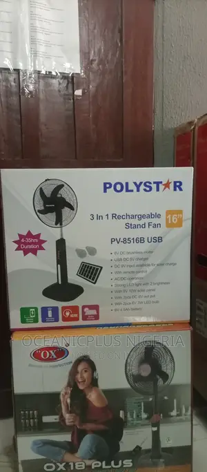 High Quality 16inches Polystar Rechargeable Fan