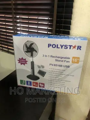 Cool Breeze Polystar Rechargeable Standing Fan 16 Inches