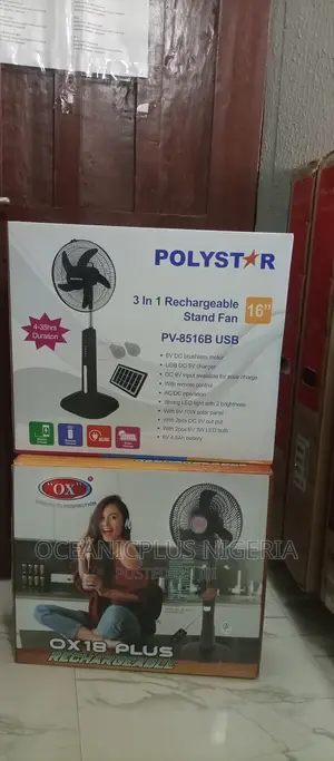 Polystar 16 Inches Rechargeable Fan