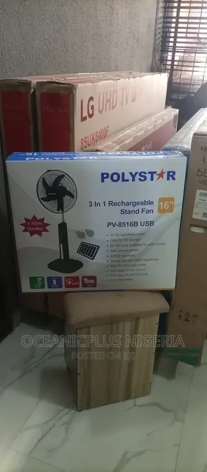 3in1 Rechargeable 16 Inches Standing Fan