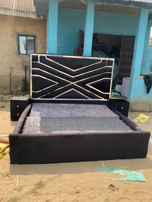 Black and Silver Bedframe Available