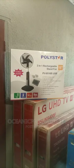 New in 3 in 1 Rechargeable 16inches Polystar Standing Fan